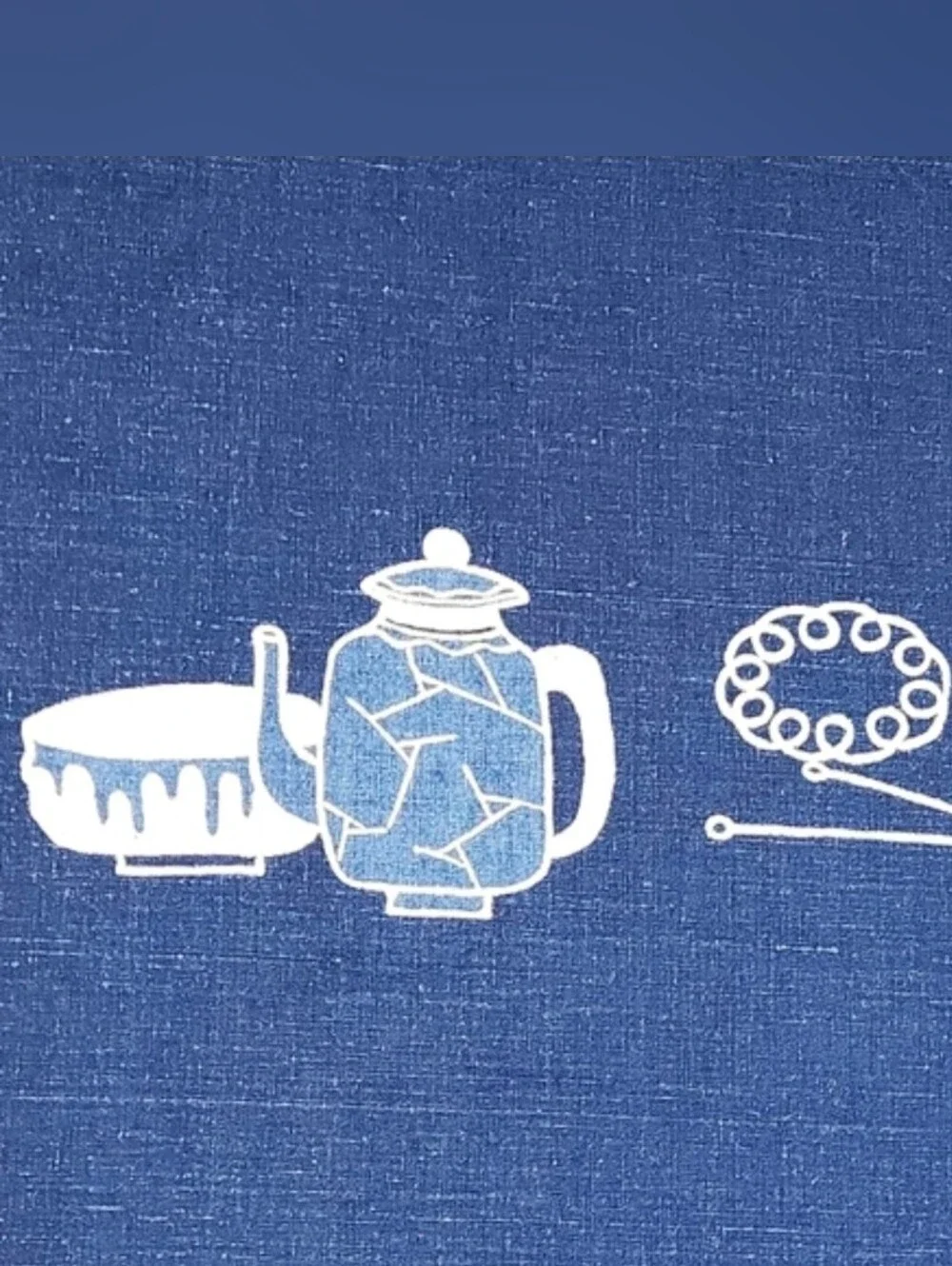 Sasakura Gensho Japanese Indigo Tea Ceremony Noren Style Wall Hanging 56x44